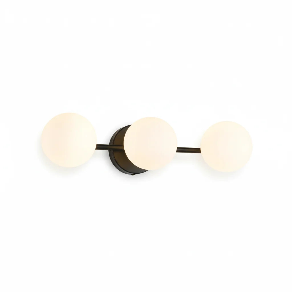 Glazen Bol Wandlamp Metaal met LED Verlichting voor Slaapkamer Gang Woonkamer Minimalistische Sfeerverlichting | Sulvida