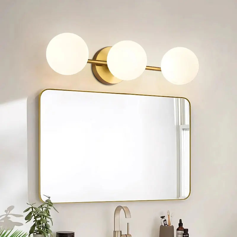 Glazen Bol Wandlamp Metaal met LED Verlichting voor Slaapkamer Gang Woonkamer Minimalistische Sfeerverlichting | Sulvida