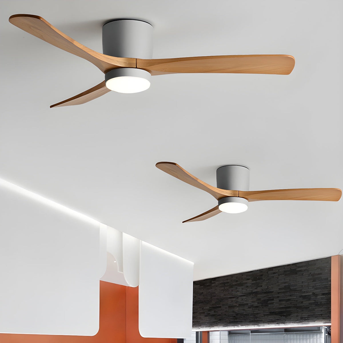 Plafondventilator met Verlichting Houten Bladen Afstandsbediening 6 Snelheden Dimbaar Licht Woonkamer | Sulvida