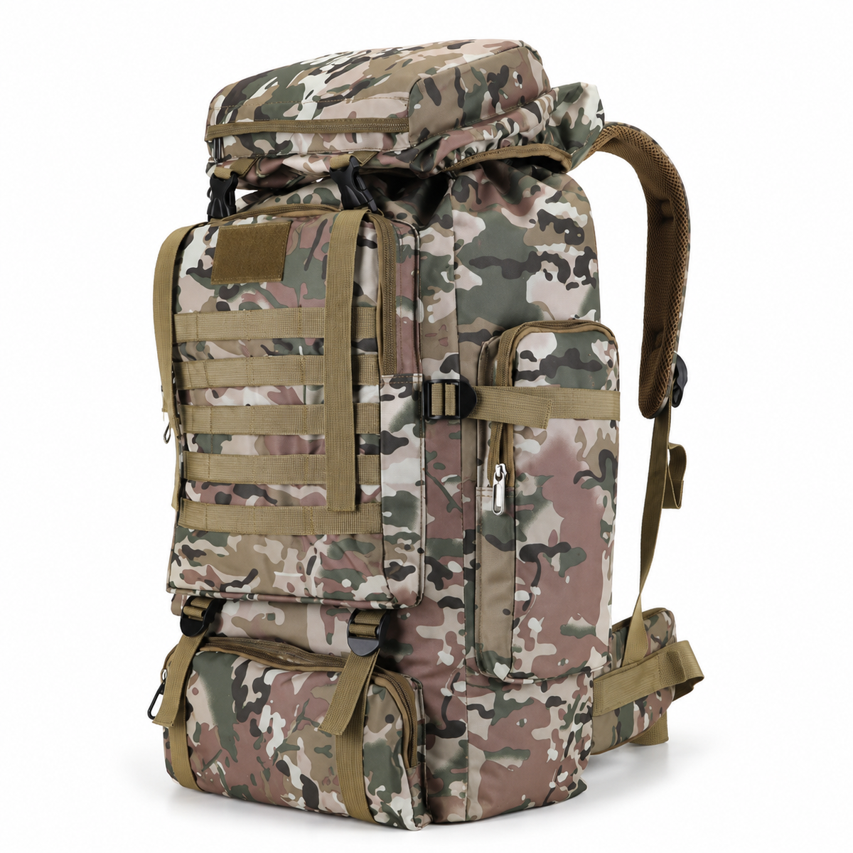 80 Liter Trekking Rugzak met MOLLE Systeem Waterdicht voor Backpackers Outdooravonturiers en Camping | Sulvida