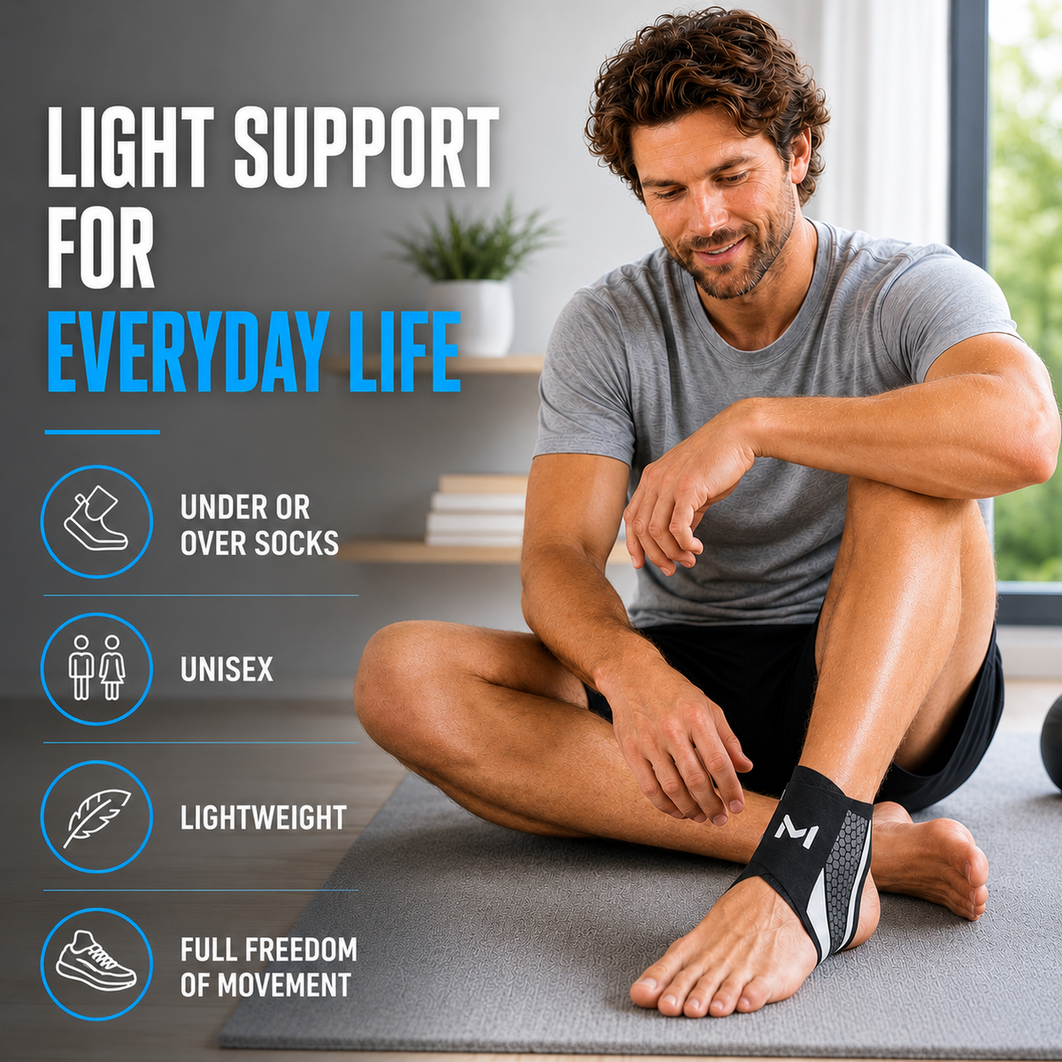 Compressie Enkelbrace Verstelbaar – Ademend Stabiliserend Steun Sleeve Voor Sport Wandelen & Herstel | Sulvida