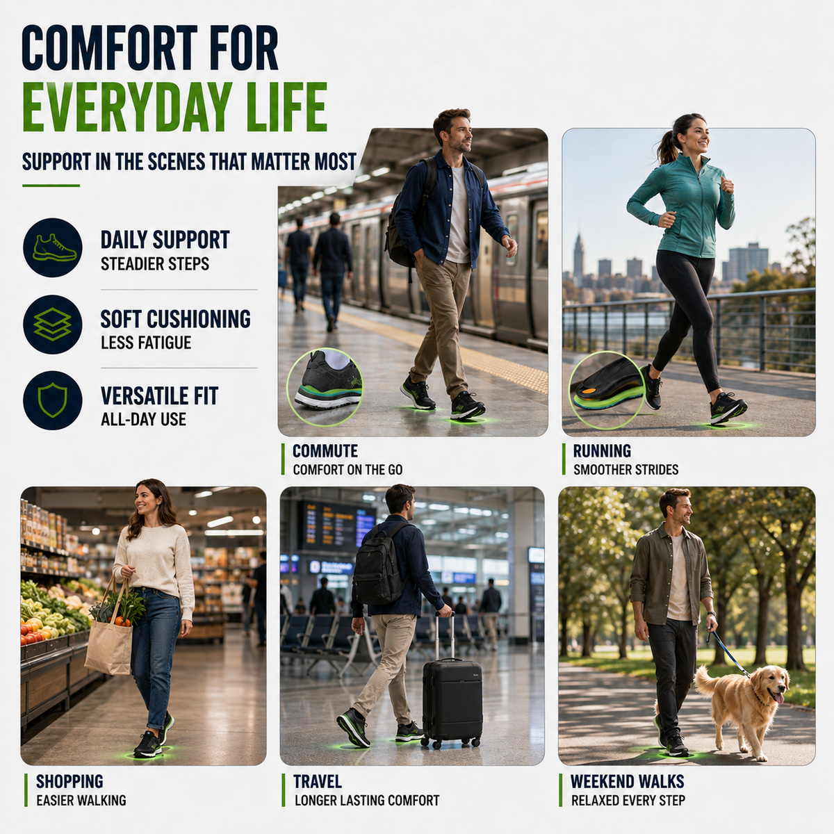 Orthopedische Zooltjes met Voetboogondersteuning voor Wandelen Sporten en Optimaal Dagelijks Comfort | Sulvida