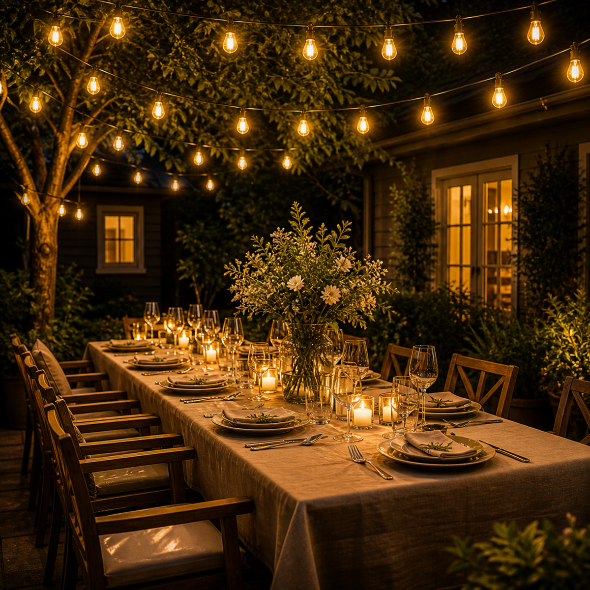 Solar Lichtsnoer voor Buiten 10 m 40 LED's Vintage Sfeerverlichting Waterdicht IP65 Camping Tuin Terras Feest | Sulvida