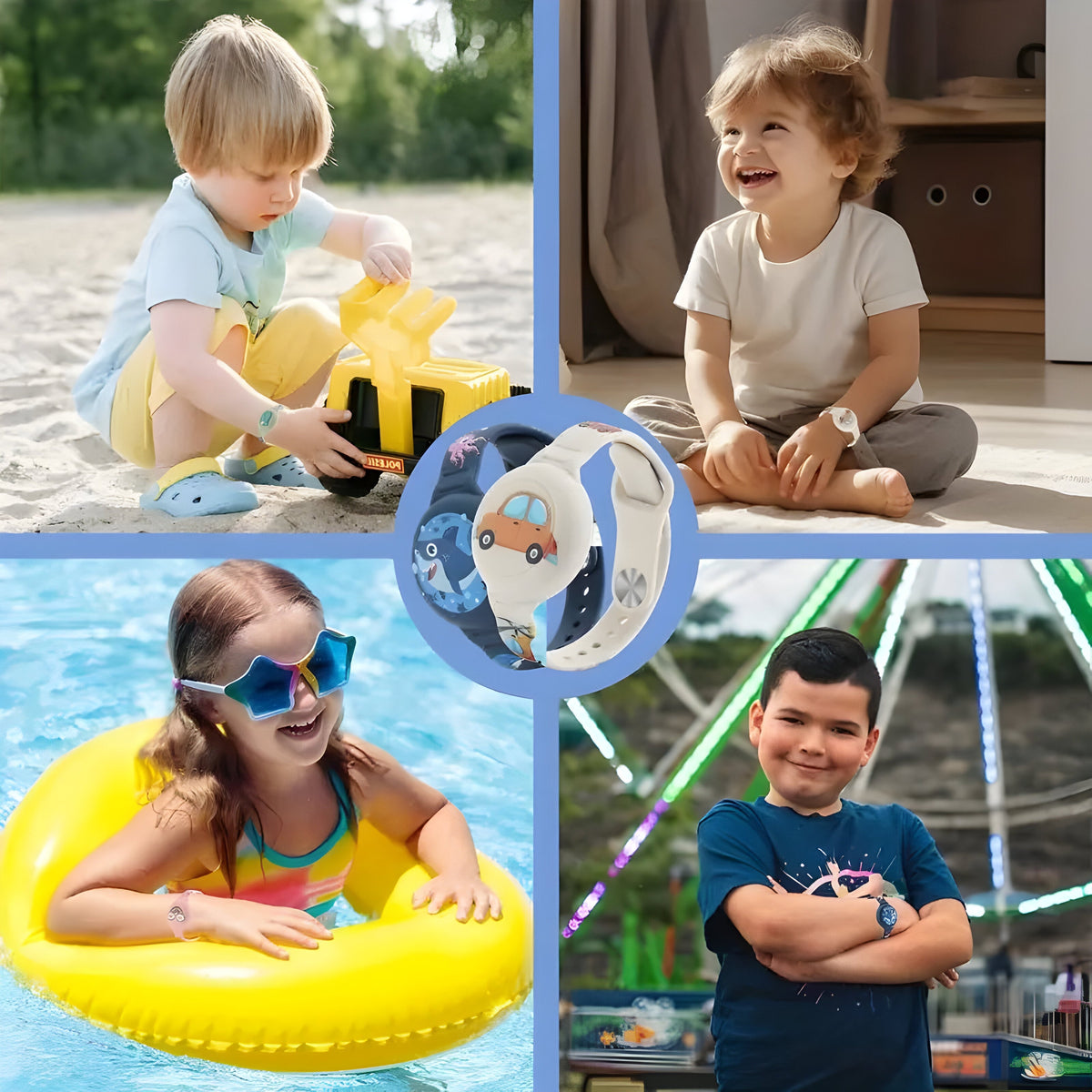 Siliconen GPS-polsband voor Kinderen – Verstelbaar, Waterdicht & Comfortabel Draagbaar Tracker Horloge | Sulvida
