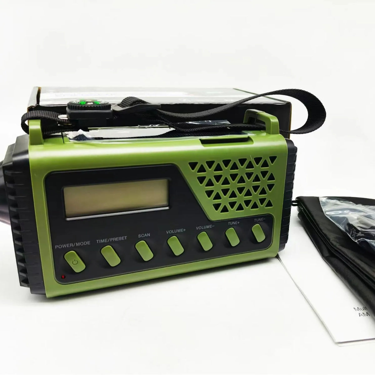 Handcrank Noodradio met Zonne-energie AM FM en Bluetooth Speaker voor Stroomuitval Camping Outdoor Wandelen | Sulvida