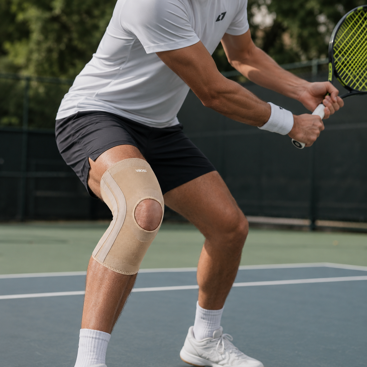 Knie Ondersteuning Brace Elastische Knit met Open Patella Design voor Maximale Stabiliteit Comfort en Bewegingsvrijheid | Sulvida