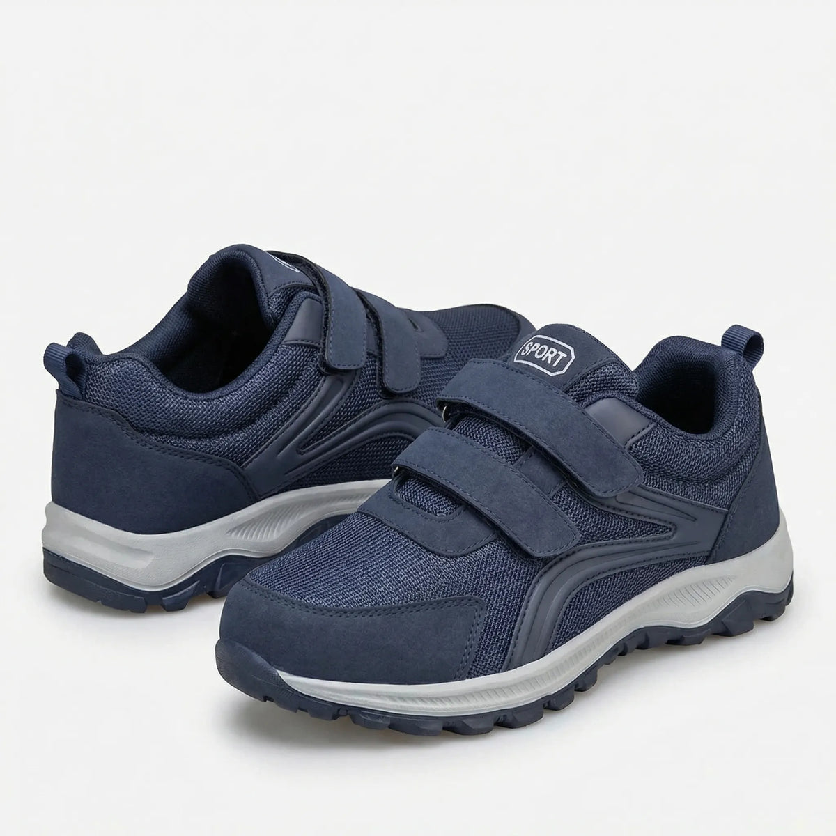 Orthopedische Wandelschoenen met Klittenband Extra Breed Comfortabel Dagelijks Lopen Verstelbaar Mesh | Sulvida