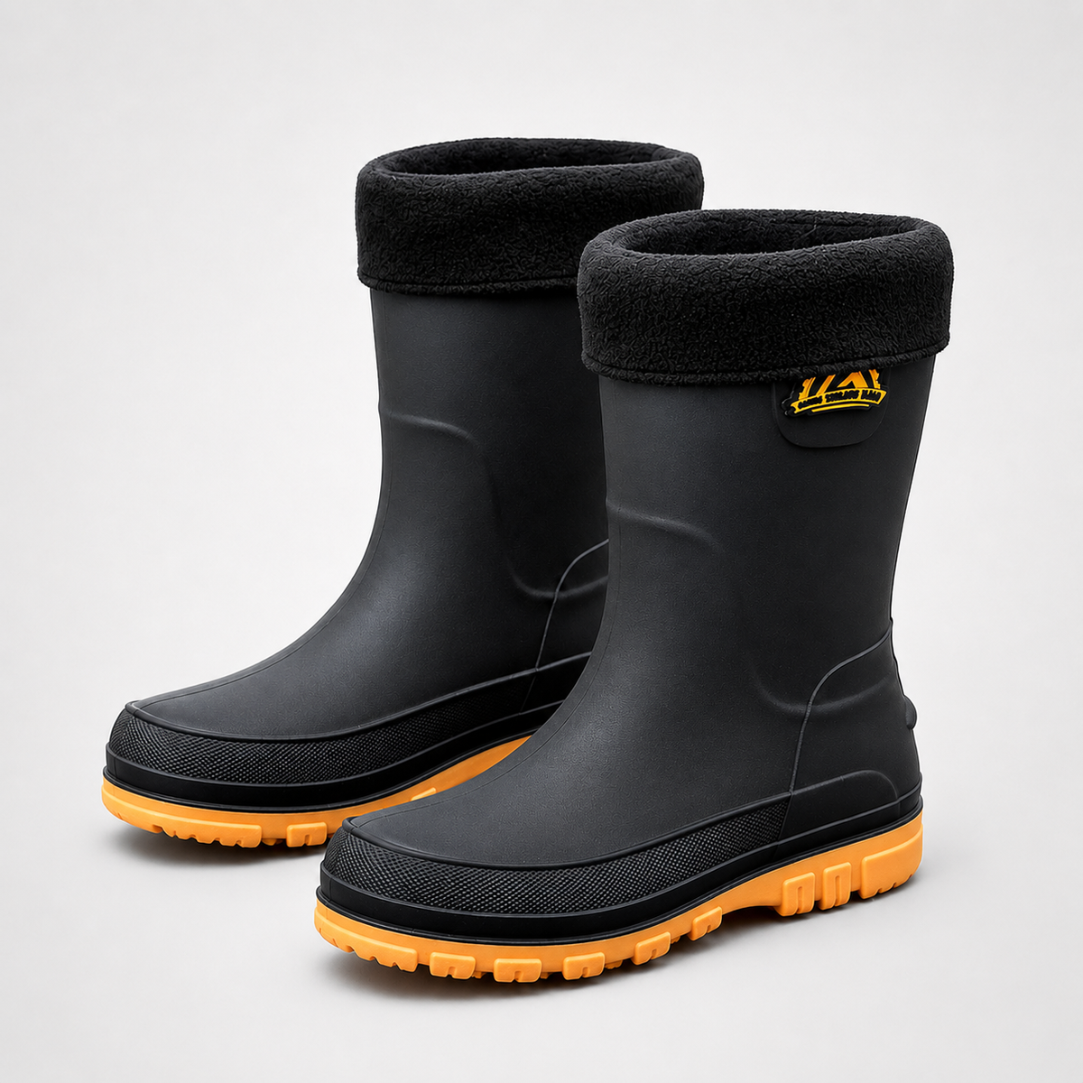 Geïsoleerde Regenlaarzen Heren Waterdicht met Antislipzool Winterlaarzen Outdoor Werk Zwart Rood Geel | Sulvida