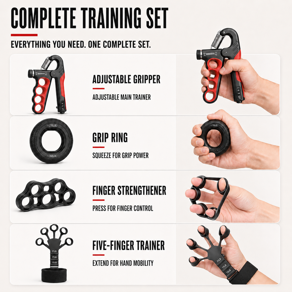 Verstelbare Handknijper Metaal voor Krachtige Grip en Voorarmtraining Compacte Krachttrainer voor Thuis | Sulvida
