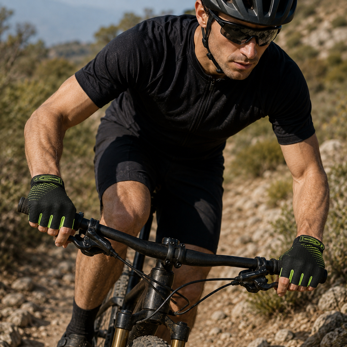 Fietshandschoenen Half-Finger met Gel Padding Ademend Antislip – Comfortabele Sporthandschoenen Fietsen | Sulvida