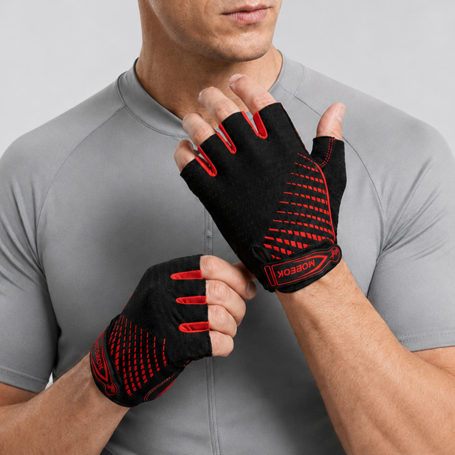 Fietshandschoenen Half-Finger met Gel Padding Ademend Antislip – Comfortabele Sporthandschoenen Fietsen | Sulvida