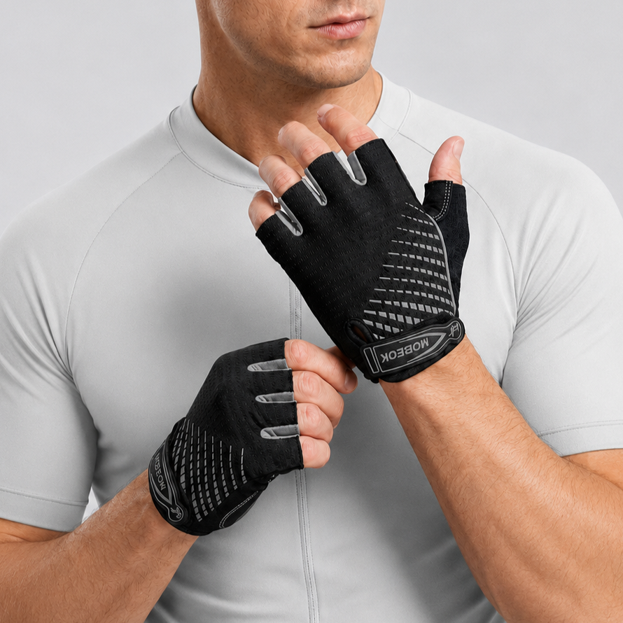 Fietshandschoenen Half-Finger met Gel Padding Ademend Antislip – Comfortabele Sporthandschoenen Fietsen | Sulvida