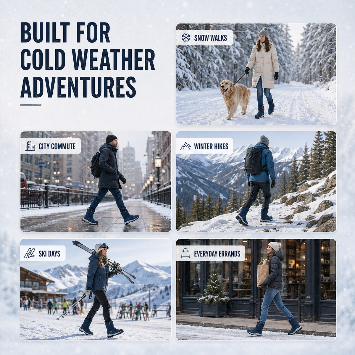 Waterdichte Geïsoleerde Winterlaarzen Warme Sneeuwlaarzen voor Herfst Winter Outdoor Wandelen en Trekking | Sulvida