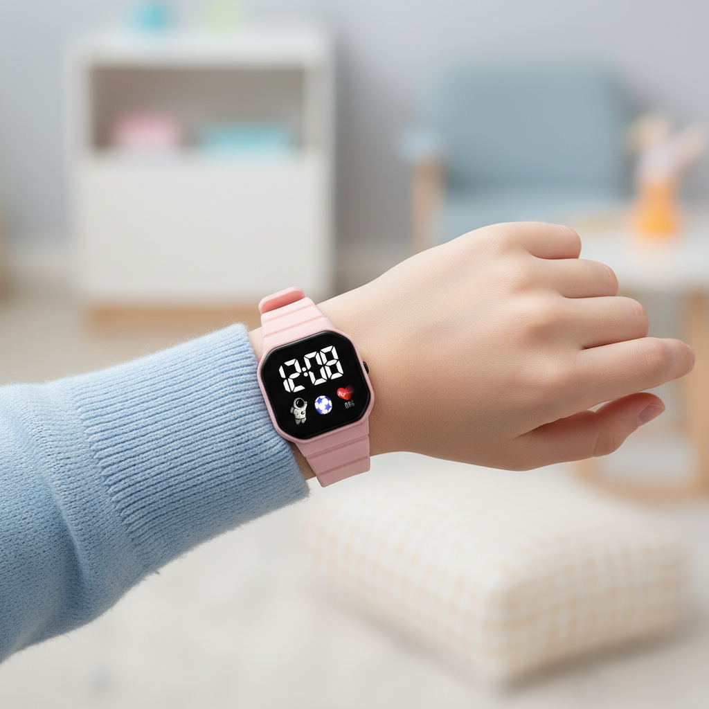 LED Digitaal Kinderhorloge Waterdicht Ruimtevaart Design Siliconen Band Sport Horloge voor Jongens & Meisjes | Sulvida