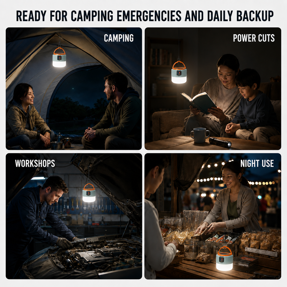 Draagbare LED-Lantaarn met Zonnelaadpaneel en USB-Oplaadoptie voor Camping Noodsituaties Wandelen Outdoor | Sulvida