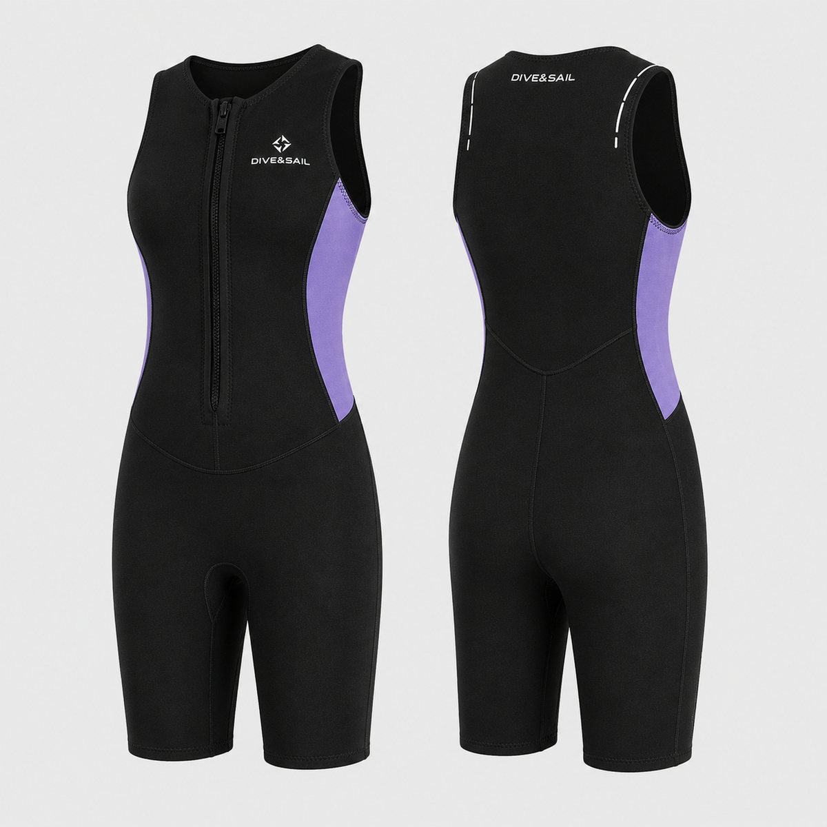 Mouwloos Shorty Wetsuit 2mm Neopreen Zwemmen Surfen Snorkelen Watersport Temperatuurregeling Flexibel | Sulvida