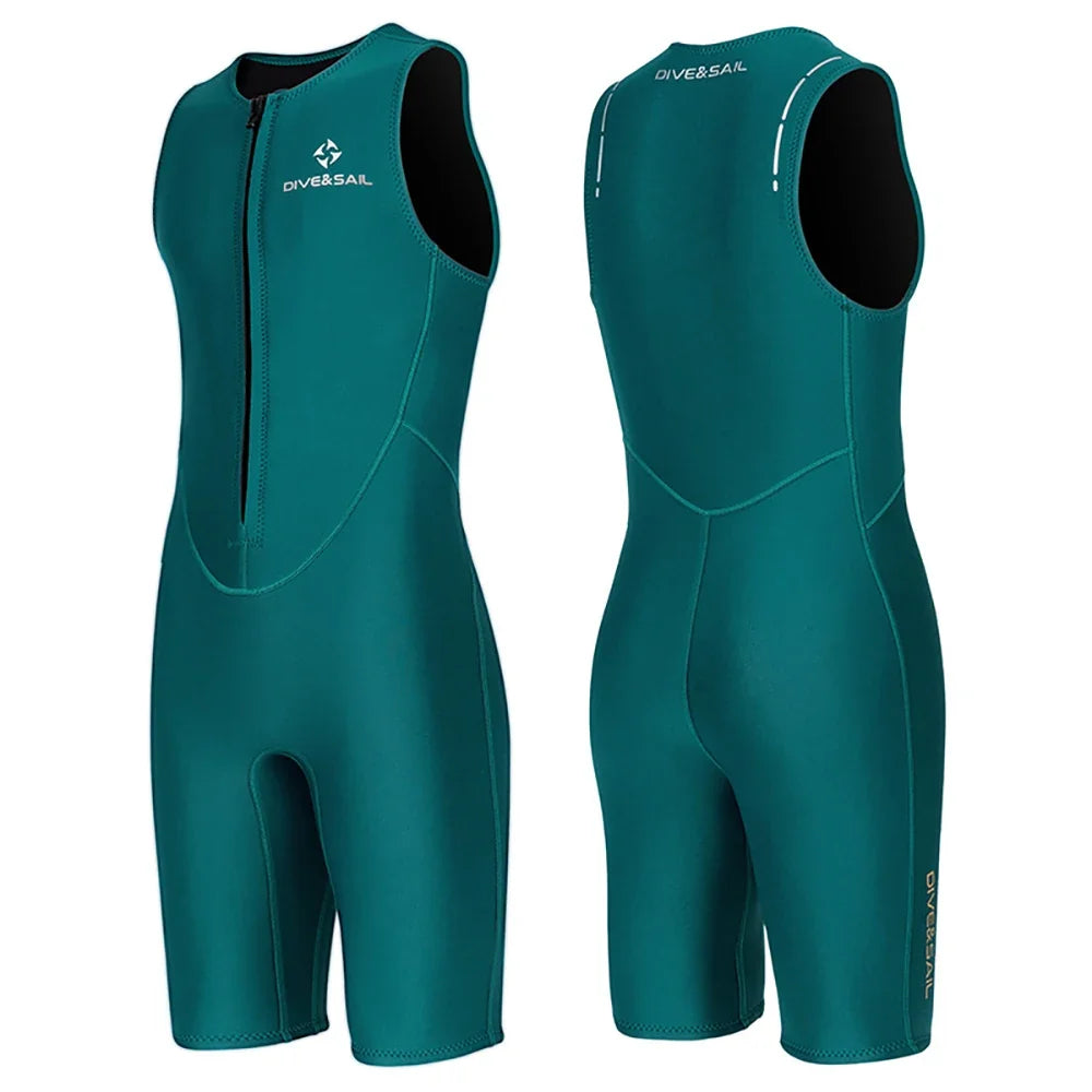 Mouwloos Shorty Wetsuit 2mm Neopreen Zwemmen Surfen Snorkelen Watersport Temperatuurregeling Flexibel | Sulvida