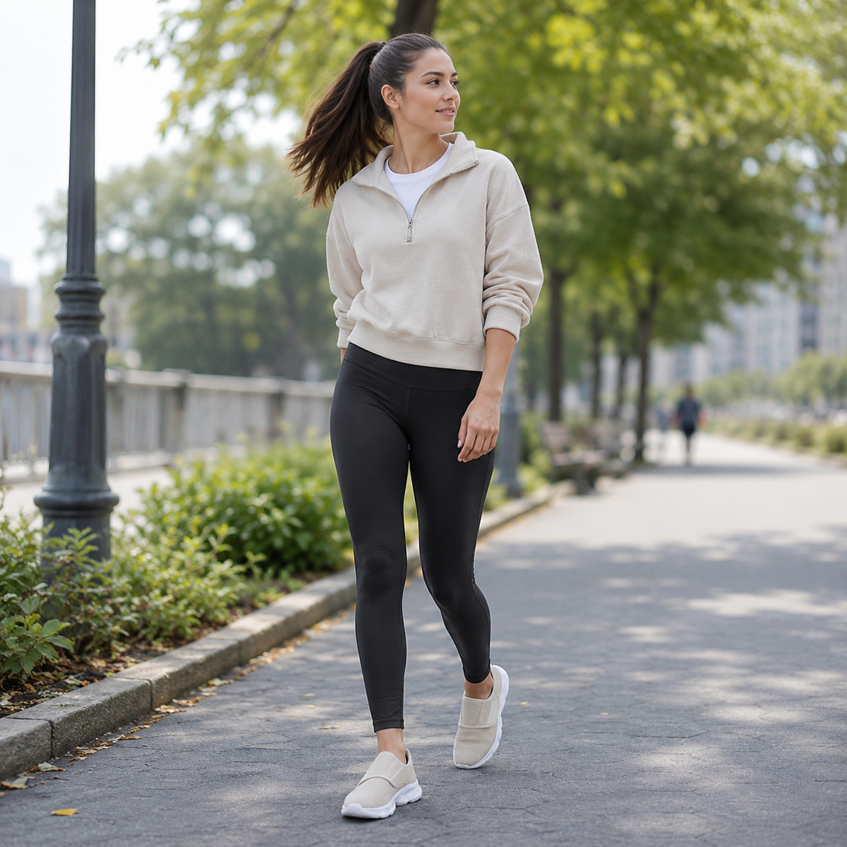 Orthopedische Wandelschoen Brede Pasvorm Verstelbaar Ademend Mesh Comfortabel Lopen Zwart Blauw Beige | Sulvida