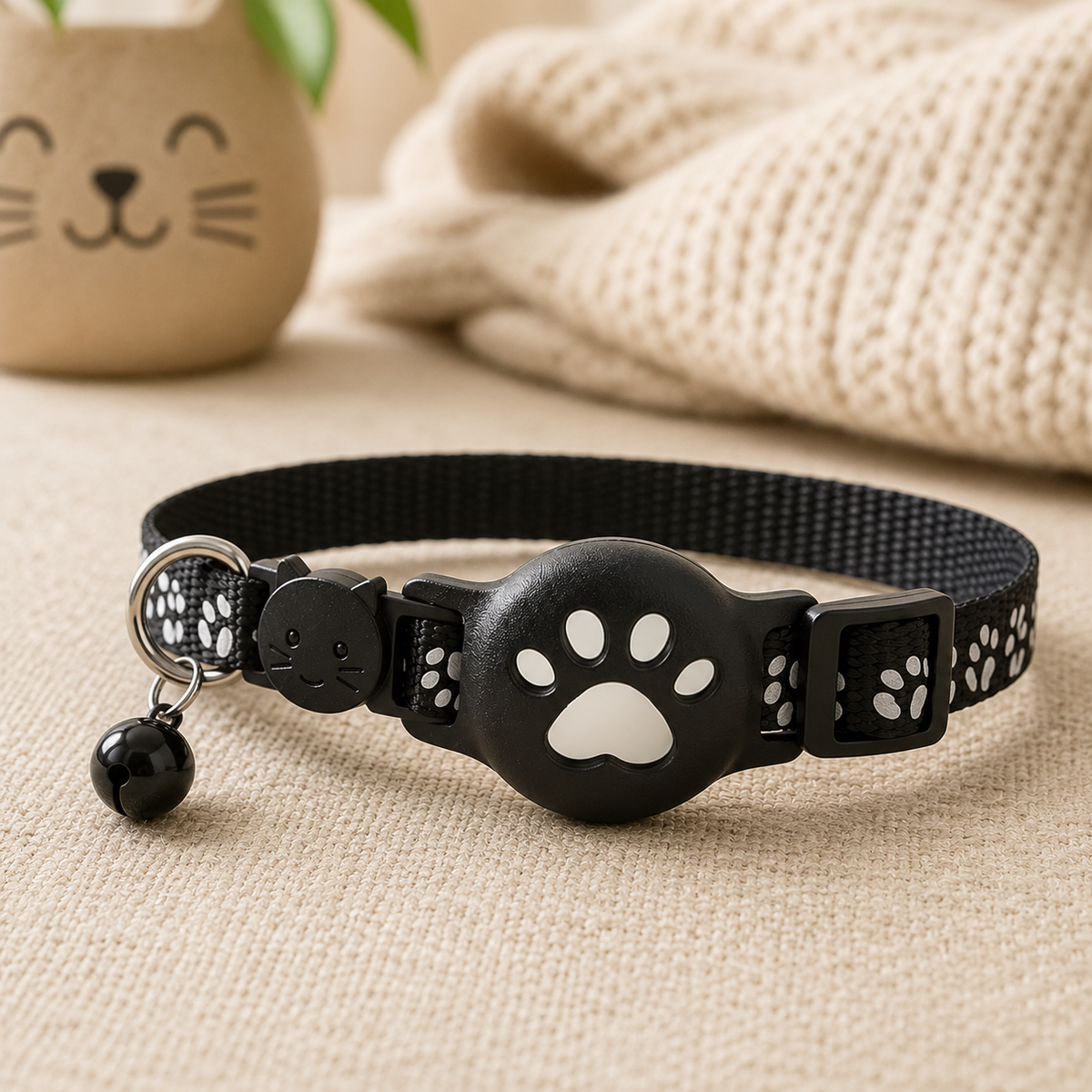 Verstelbare GPS-halsband voor Katten en Honden Locatietracking Reflecterende Pootafdrukken Huisdier Veiligheid | Sulvida