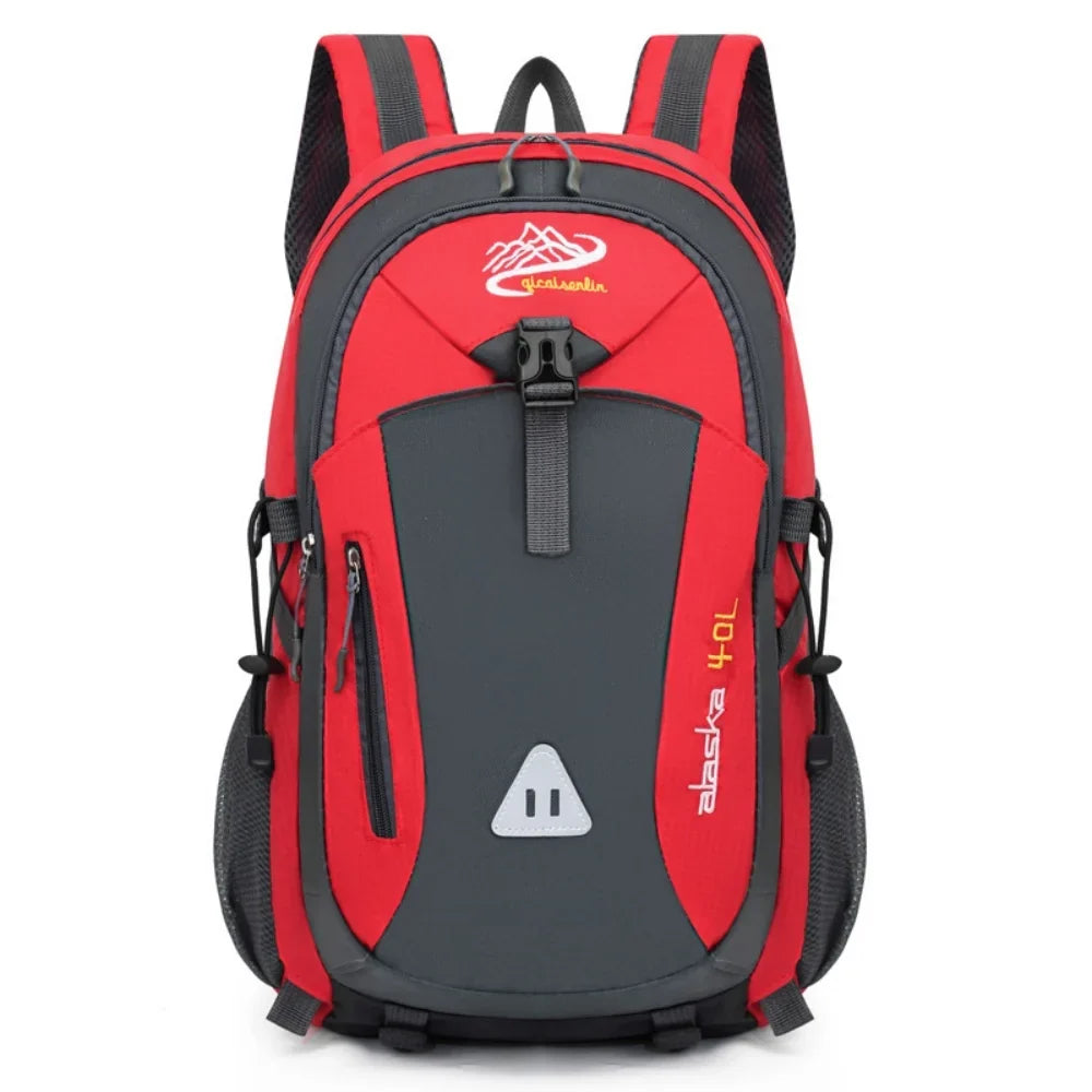 Multi-Compartment Rugzak 40L Wandelrugzak met Mesh Rugpaneel Verstelbare Borstbanden Ritsvakken Outdoor | Sulvida