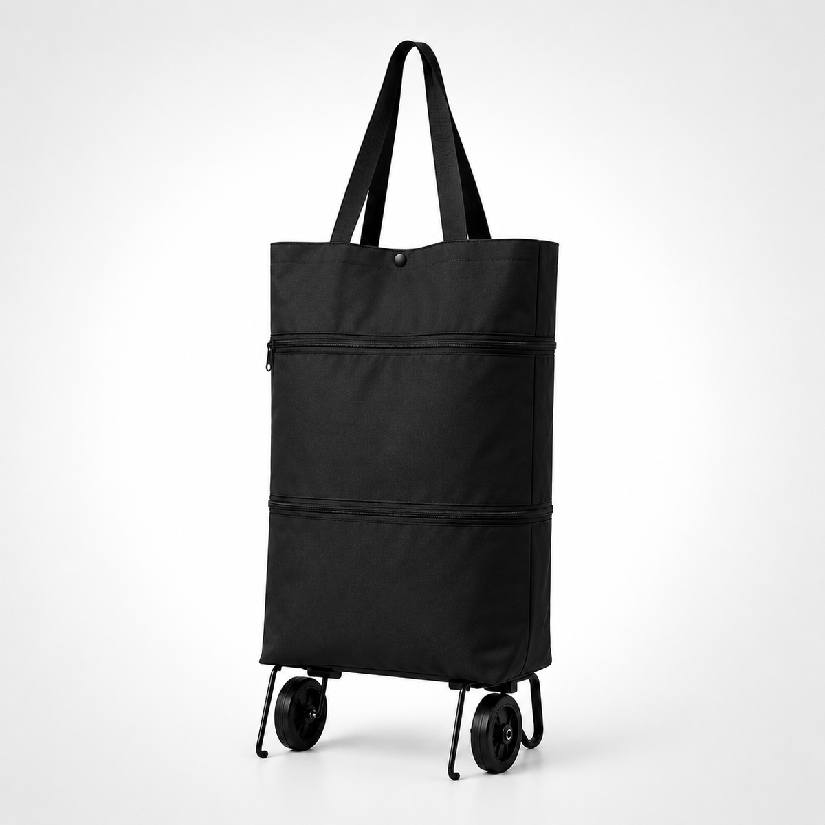 Opvouwbare Boodschappenwagen met Wielen Inklapbare Trolley voor Shopping en Boodschappen Doen Draagtas | Sulvida