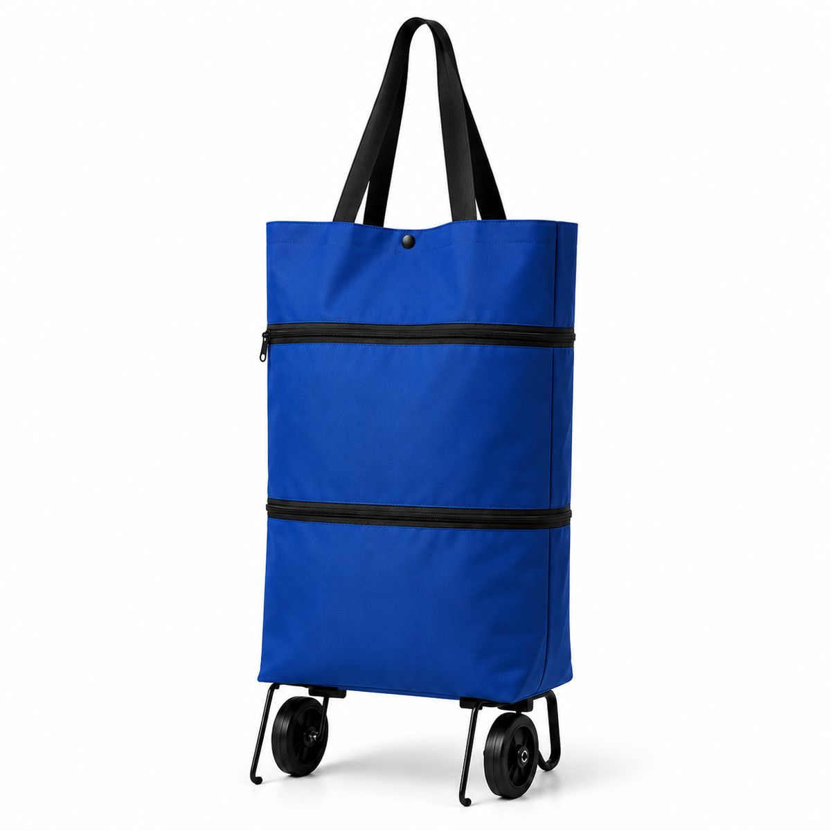 Opvouwbare Boodschappenwagen met Wielen Inklapbare Trolley voor Shopping en Boodschappen Doen Draagtas | Sulvida