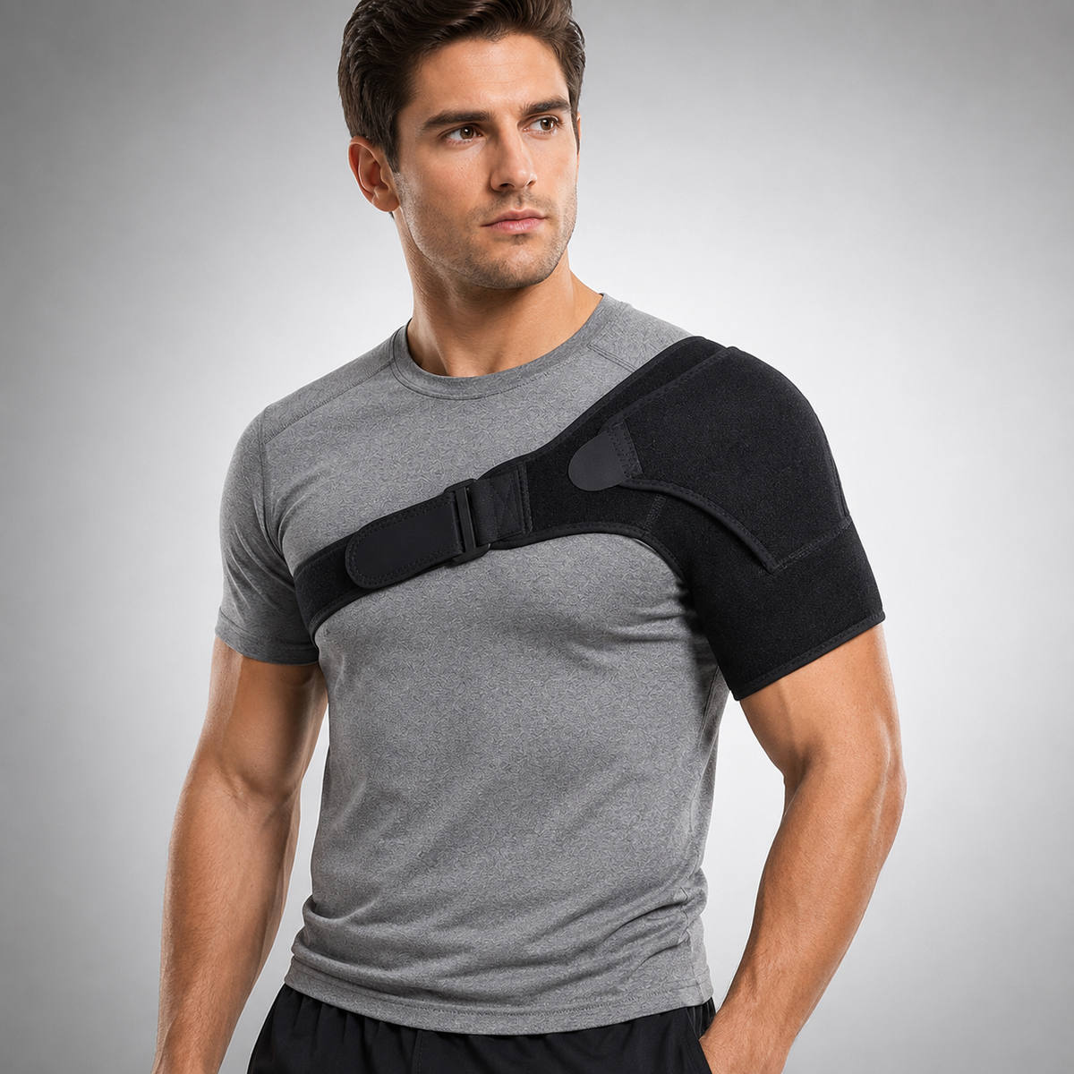Verstelbare Schouderbrace Schouderwrap voor Links of Rechts Neopreen Ondersteuning bij Schouderklachten | Sulvida