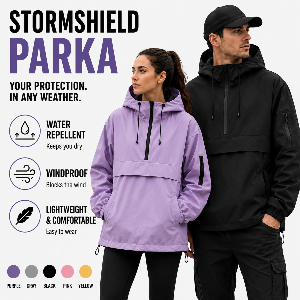 Winterjas Dames Heren Waterdicht Winddicht Warme Parka met Capuchon Outdoor Winterkleding Zwart Grijs Roze | Sulvida