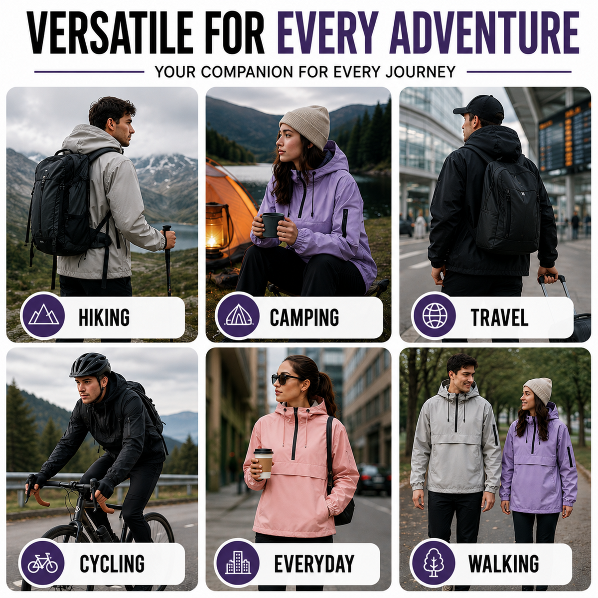 Winterjas Dames Heren Waterdicht Winddicht Warme Parka met Capuchon Outdoor Winterkleding Zwart Grijs Roze | Sulvida