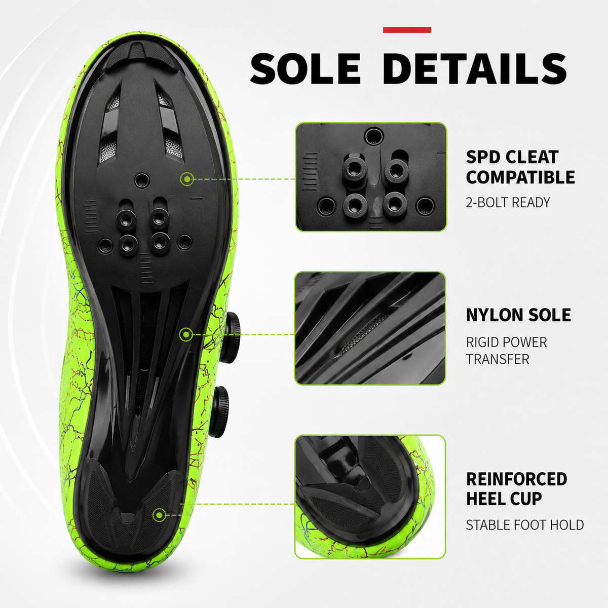 SPD-compatibele Fietsschoen met Draaiknop Sluiting voor Mountainbike Wielrennen Unisex MTB Racefietsen | Sulvida