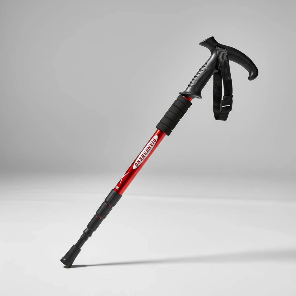 Inklapbare Telescopische Wandelstok Lichtgewicht Aluminium Trekkingstok met T-Handvat Verstelbaar 50-110 cm | Sulvida