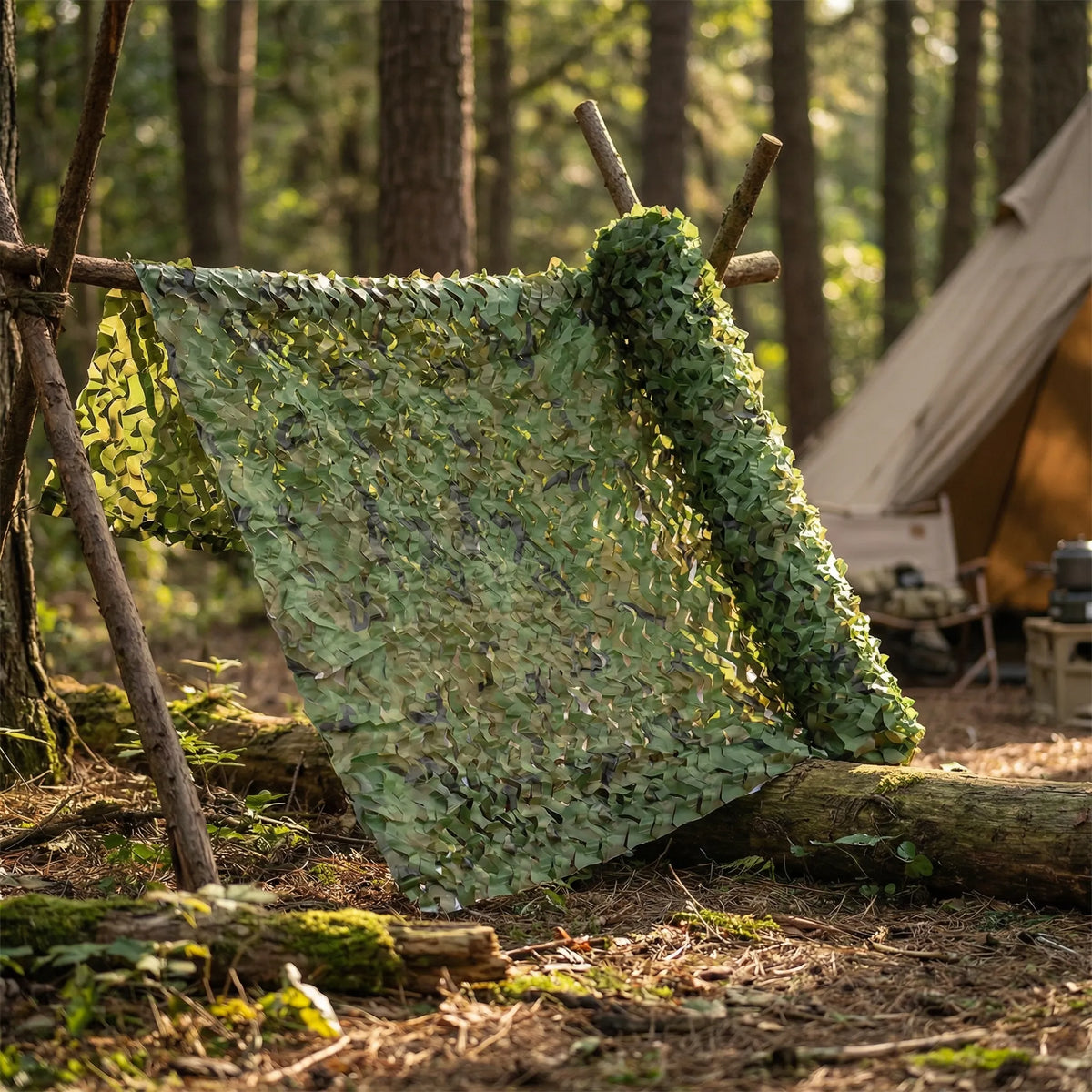 Camouflage Schaduwnet Groot Nylon Mesh Afschermingsrol Zonwering Tuin Buiten Terras Balkon 1,5 x 10 meter | Sulvida