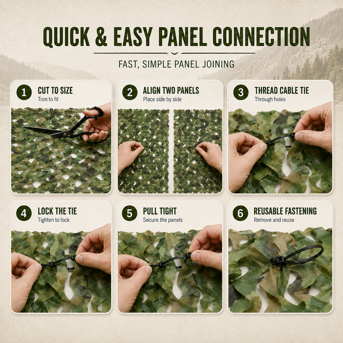 Camouflage Schaduwnet Groot Nylon Mesh Afschermingsrol Zonwering Tuin Buiten Terras Balkon 1,5 x 10 meter | Sulvida