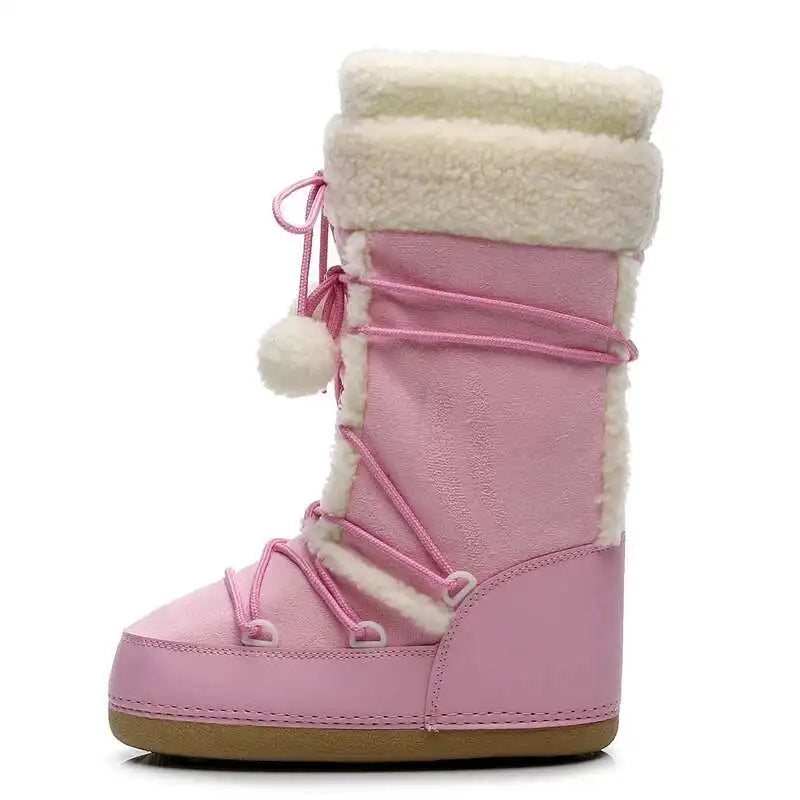 Gevoerde Winterlaarzen Dames Warm Pluche Comfort Anti-Slip Waterdicht Winterschoeisel Sneeuwlaarzen Outdoor | Sulvida