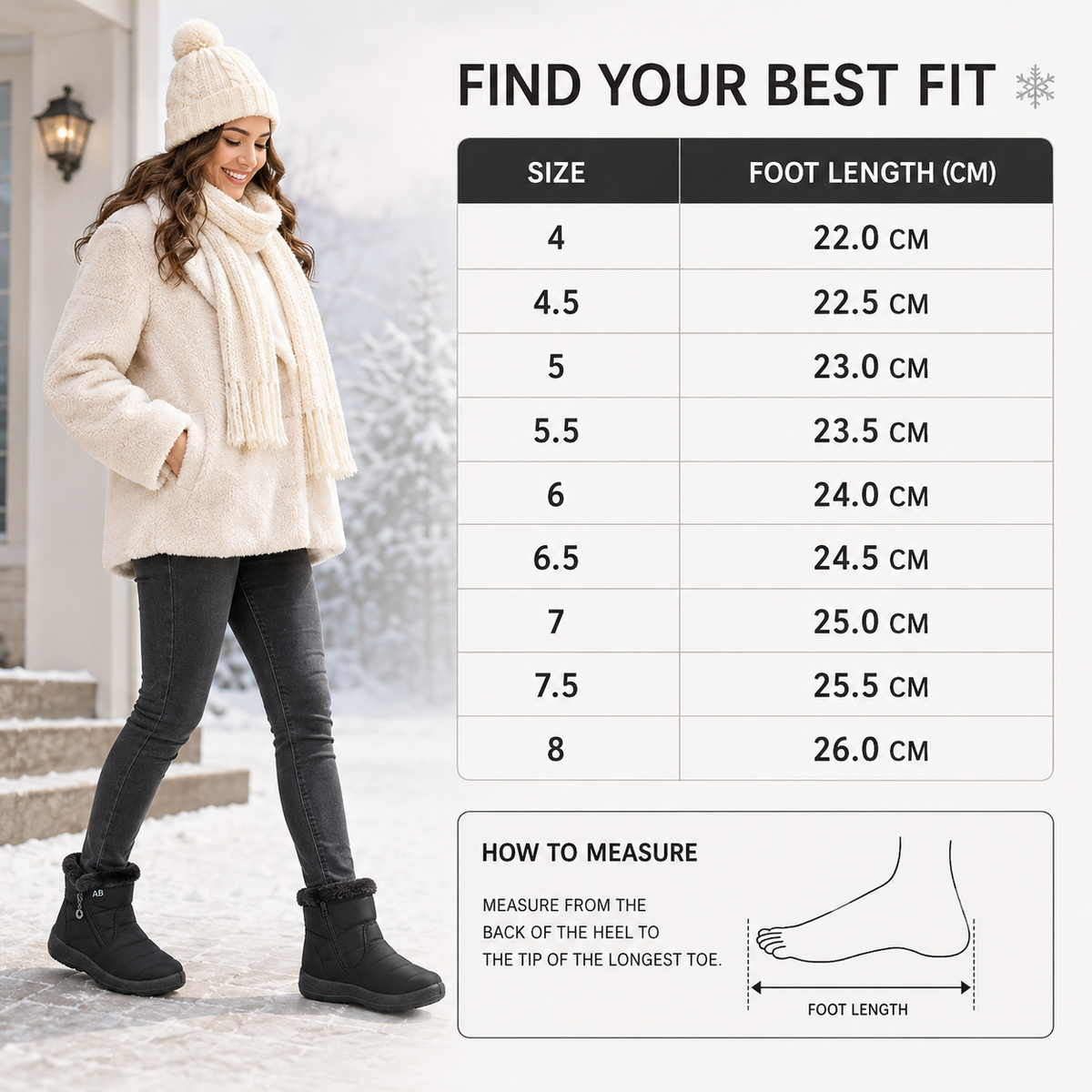 Waterdichte Enkelhoge Winterlaarzen Dames Fleece Gevoerd Antislip Rubberzool Ritssluiting Warm Comfortabel | Sulvida