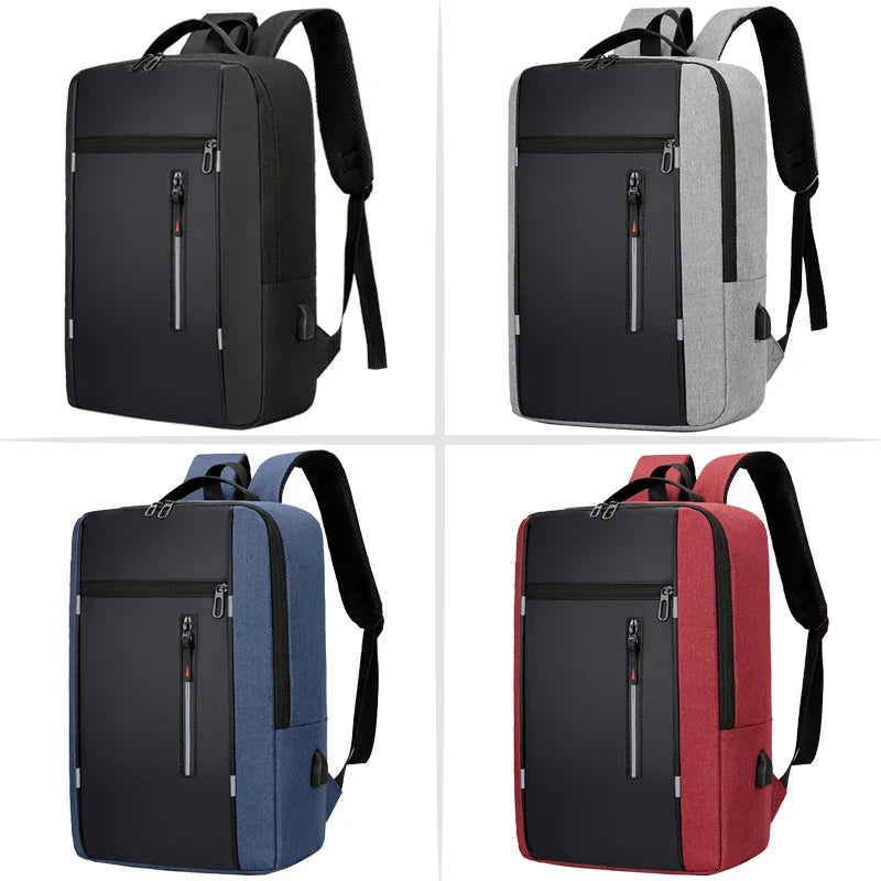 Waterbestendige Zakelijke Rugzak 15,6 inch Laptop USB-Oplaadpoort Ergonomisch Lichtgewicht Werk Reizen School | Sulvida
