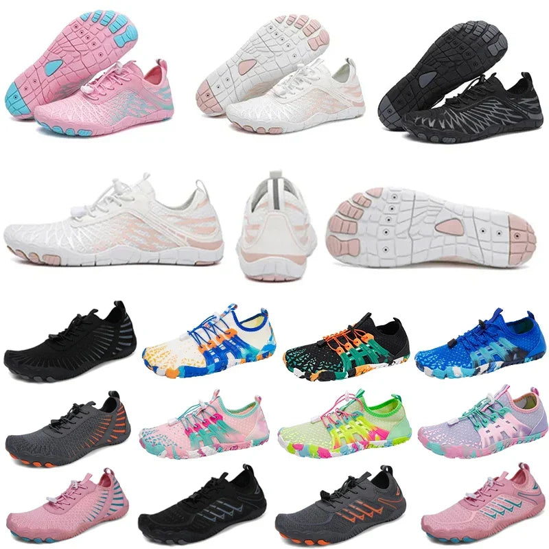 Waterschoenen Unisex Antislip Sneldrogend Zwemschoenen voor Strand Zwembad Watersport Zwart Grijs Roze | Sulvida