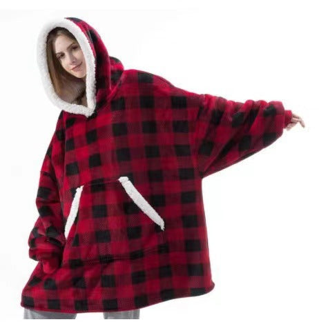 Zachte Sherpa Fleece Hoodie Oversized met Capuchon Comfort Warme Lounge Thuiskleding Relaxkleding Huispak | Sulvida