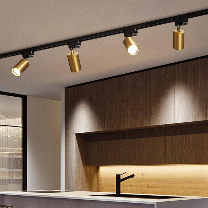 Railspotverlichting tubular flush-mount 3-5 spots verstelbaar wit zwart goud modern plafond woonkamer keuken | Sulvida
