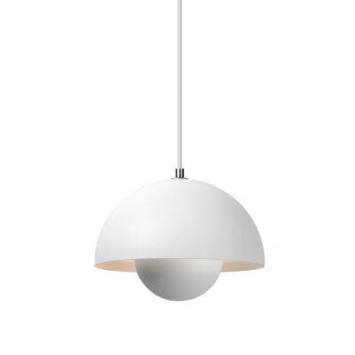 Moderne koepelhanglamp metaal half rond mat afwerking sfeerlicht eettafel woonkamer hal verlichting Scandinavisch | Sulvida