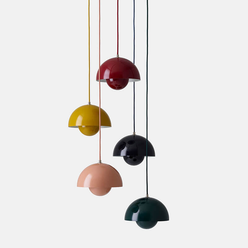Moderne koepelhanglamp metaal half rond mat afwerking sfeerlicht eettafel woonkamer hal verlichting Scandinavisch | Sulvida
