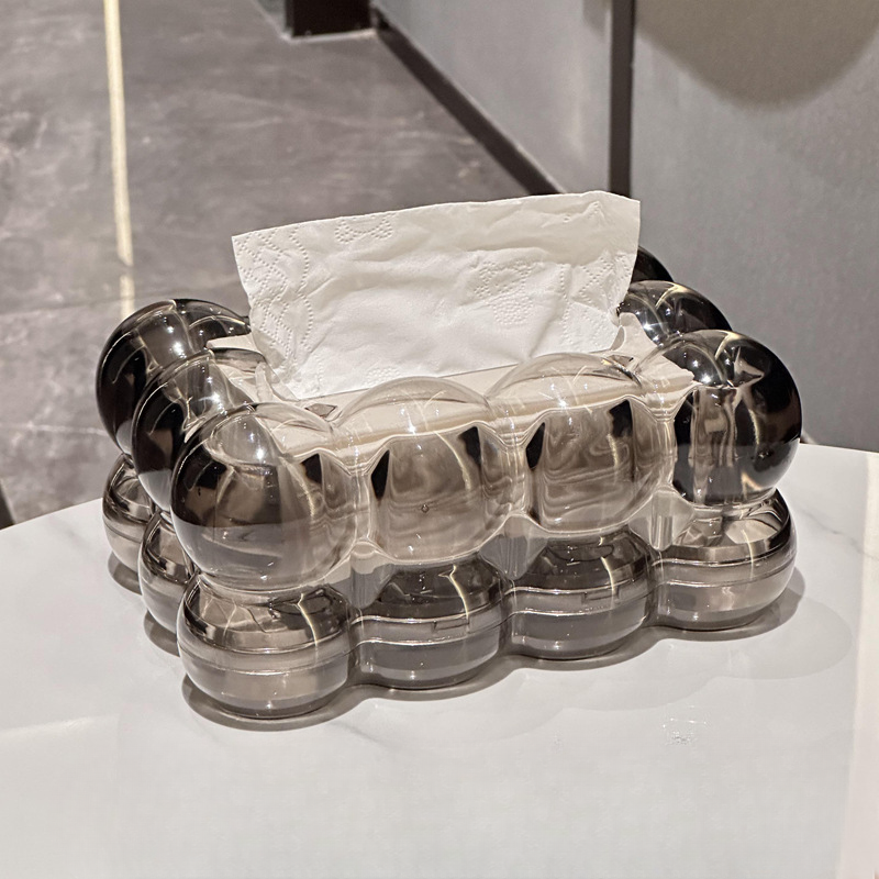 Acryl Tissuebox Transparant met Bubbelvorm Design voor Modern Interieur Woonkamer Slaapkamer Kantoor | Sulvida