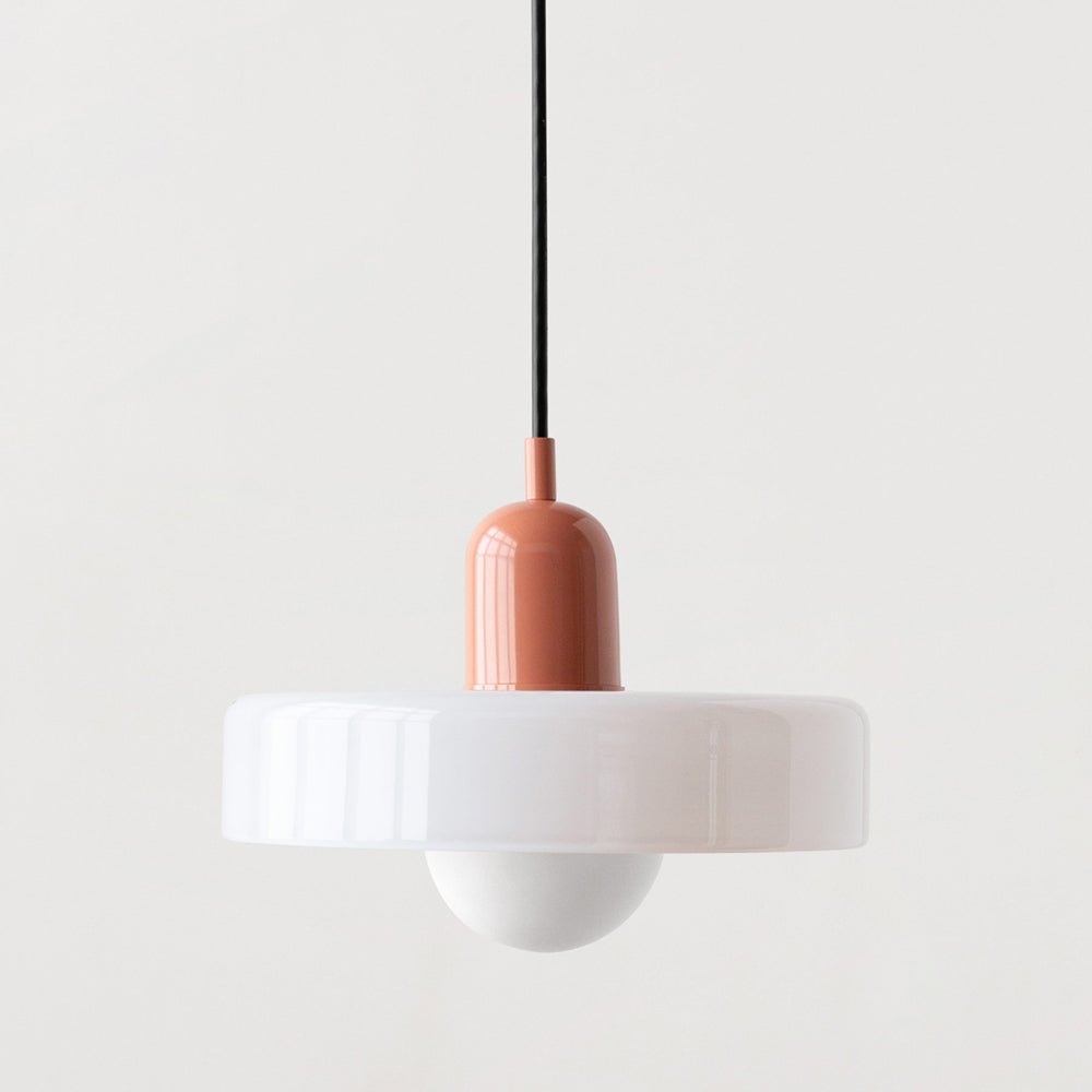 Glazen Hanglamp Rond Design Gekleurd Glas Ø25-35cm Groen Geel Wit Eettafel Woonkamer Eetkamer Decoratief | Sulvida