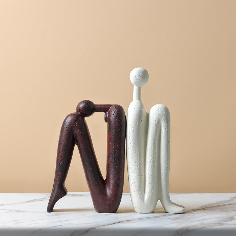 Ensemble de serre-livres sculpturaux au design artistique, accent décoratif moderne pour étagère, bureau et salon | Sulvida