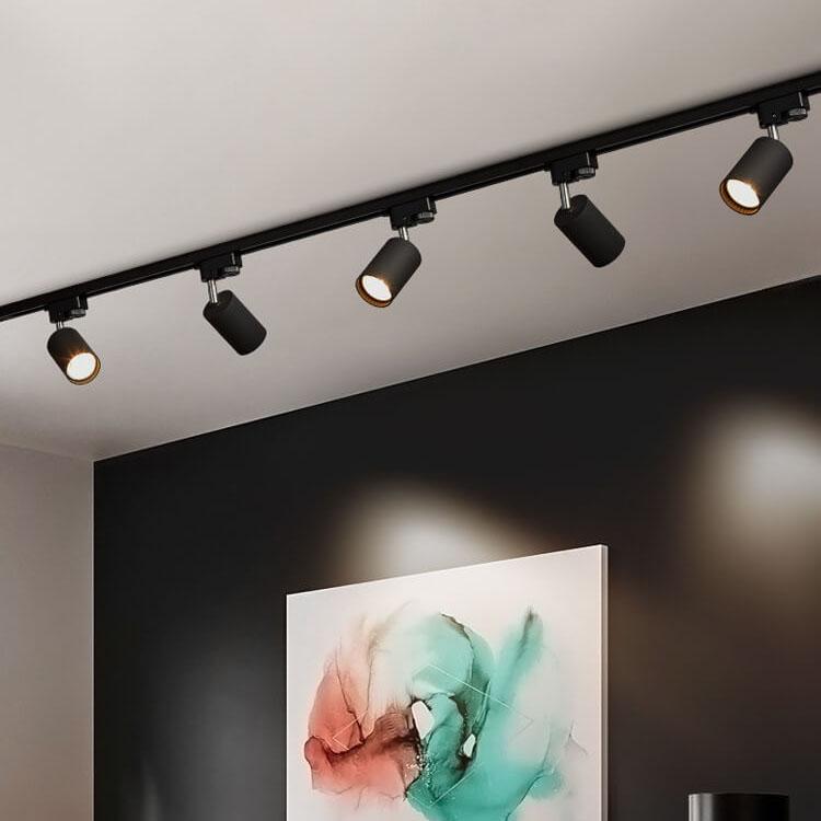 Railspotverlichting tubular flush-mount 3-5 spots verstelbaar wit zwart goud modern plafond woonkamer keuken | Sulvida