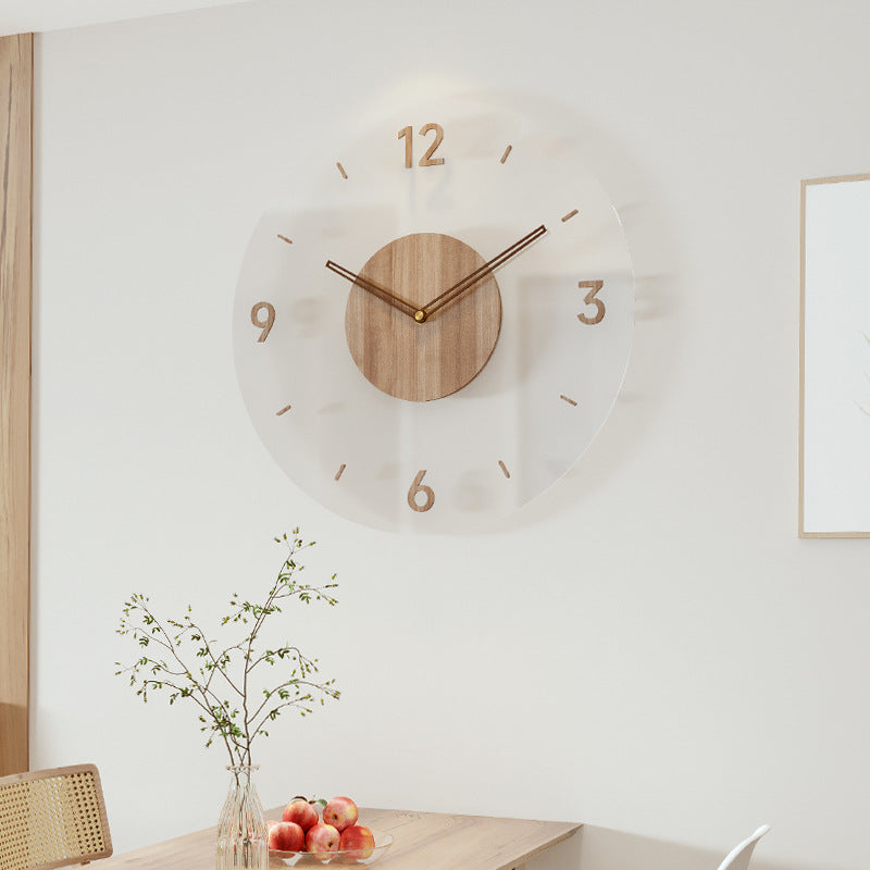 Wandklok hout rond Scandinavisch design tijdloos natuurlijk interieur woonkamer keuken kantoor slaapkamer modern | Sulvida