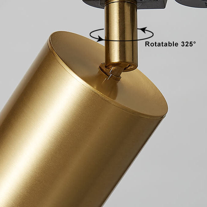 Railspotverlichting tubular flush-mount 3-5 spots verstelbaar wit zwart goud modern plafond woonkamer keuken | Sulvida