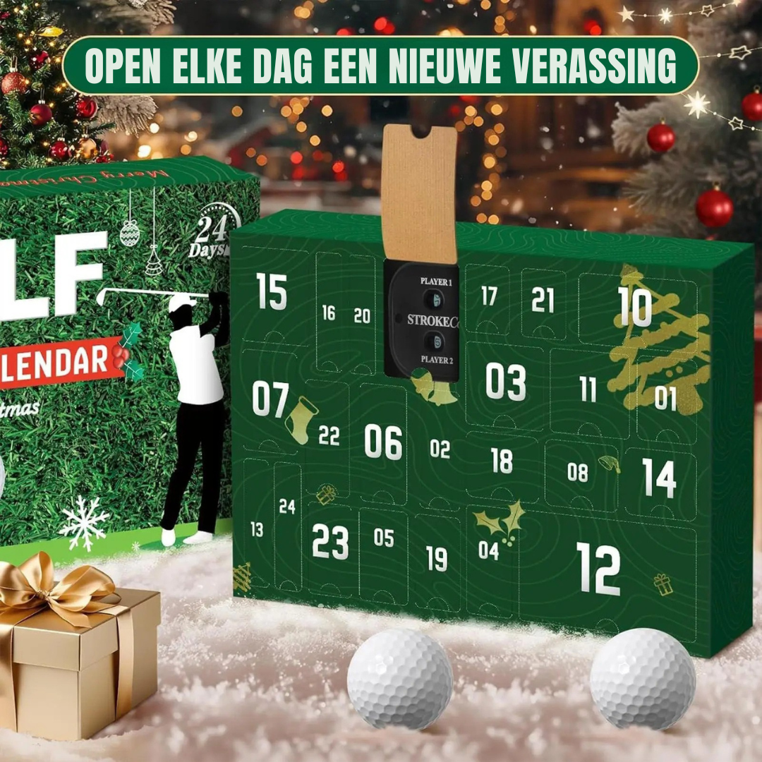 Adventskalender Golf met 24 Accessoires – Aftelkalender voor Golfers met Cadeaus Gadgets en Verrassingen | Sulvida