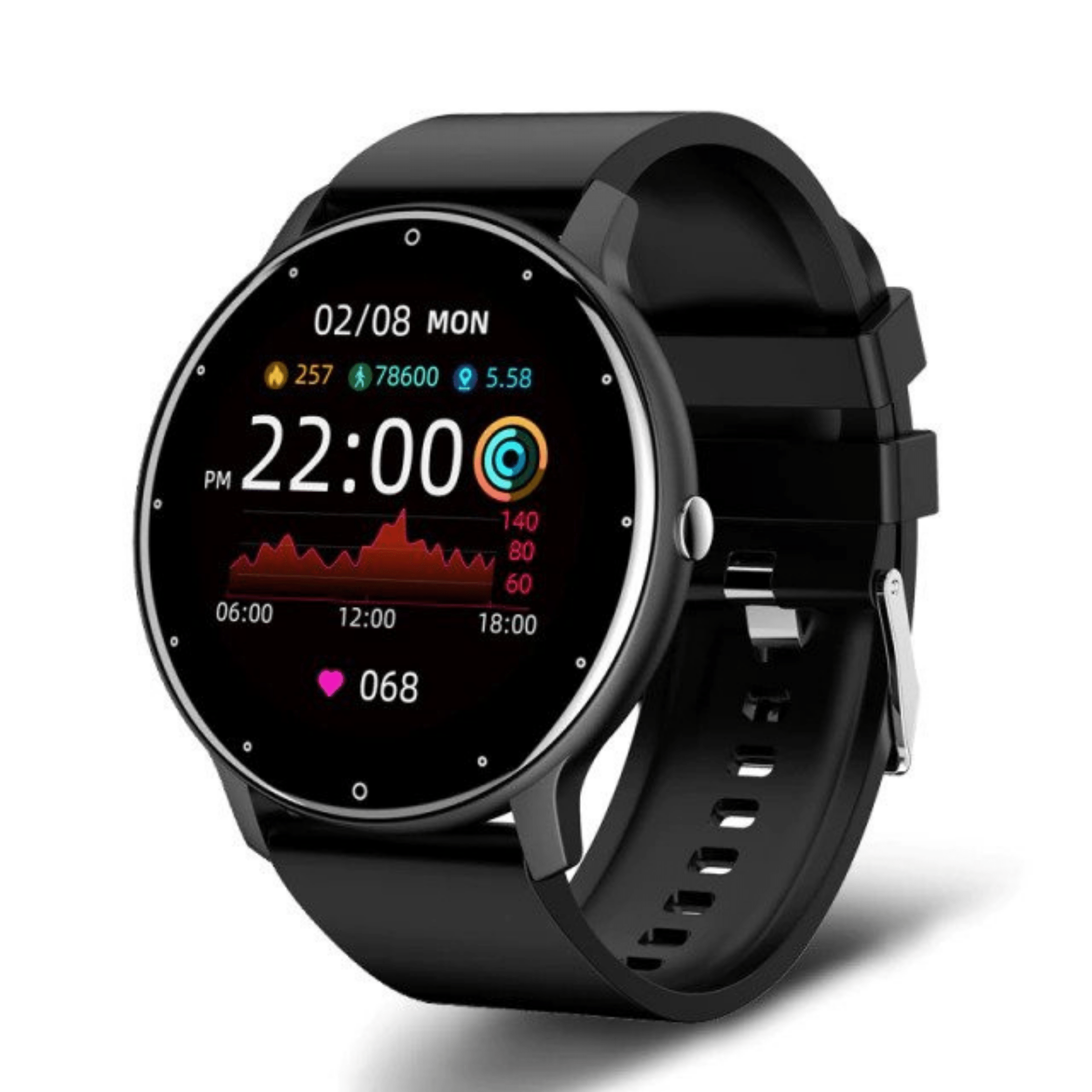 Smartwatch met Activiteitentracker Hartslag Meldingen Bluetooth Waterdicht en Krachtige Accu voor Dagelijks Gebruik en Sport | Sulvida