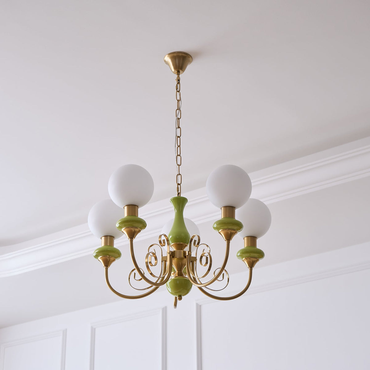 Glazen Kroonluchter met IJzeren Frame Meerlichts Hanglamp Modern Retro Design Sfeerverlichting Eetkamer Woonkamer | Sulvida